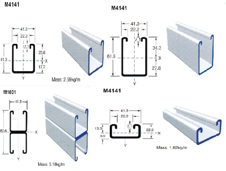 B Line Channel METAL FRAMING CHANNEL & Combination